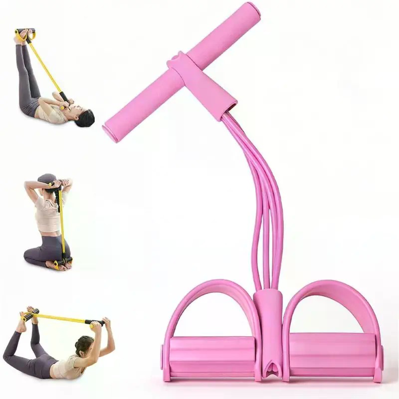 Yoga Fitness Resistance Band - 21 Fitness-Widerstandsbänder mit 8-Röhren-Pedal-Fußgelenk-Zugvorrichtung, 2026 Neues